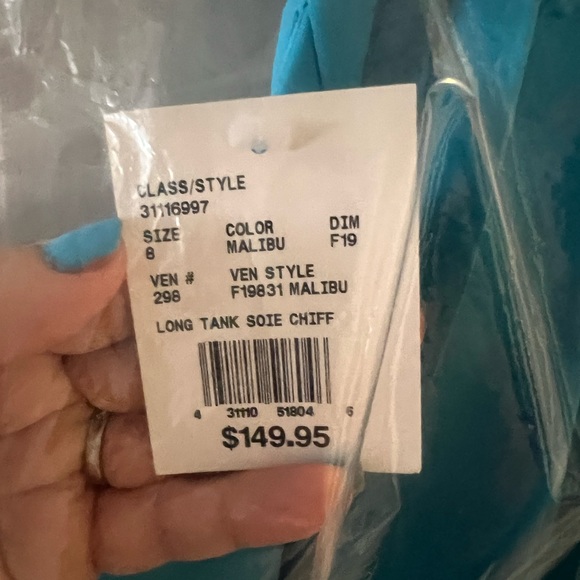 David’s Bridal Bridesmaid dress in Malibu size 8 NEW with tags - Picture 4 of 8